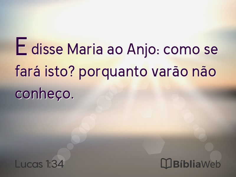 Lucas 1:34 em imagem para compartilhar