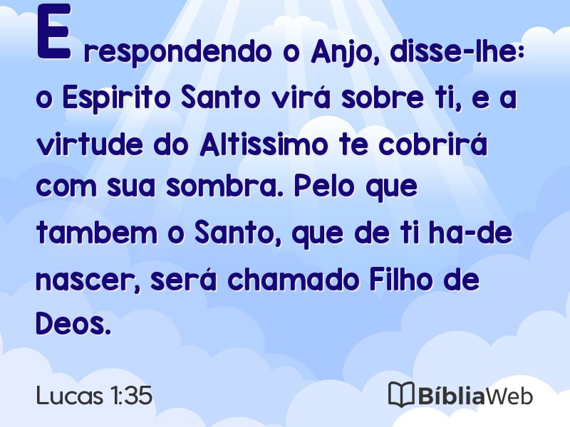 Lucas 1:35 em imagem para compartilhar