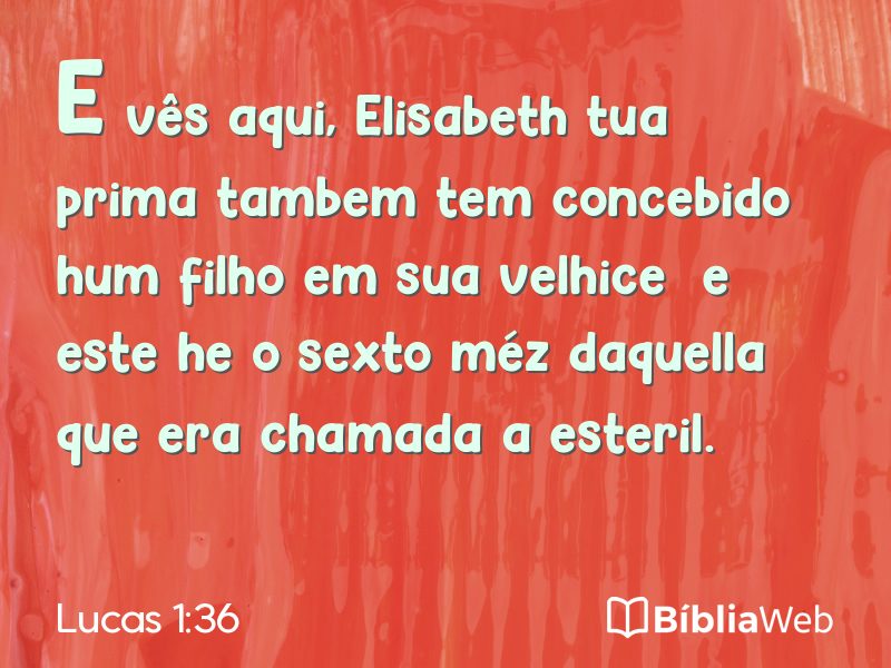 Lucas 1:36 em imagem para compartilhar