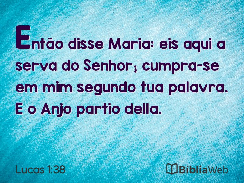 Lucas 1:38 em imagem para compartilhar
