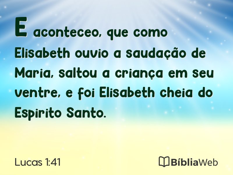 Lucas 1:41 em imagem para compartilhar