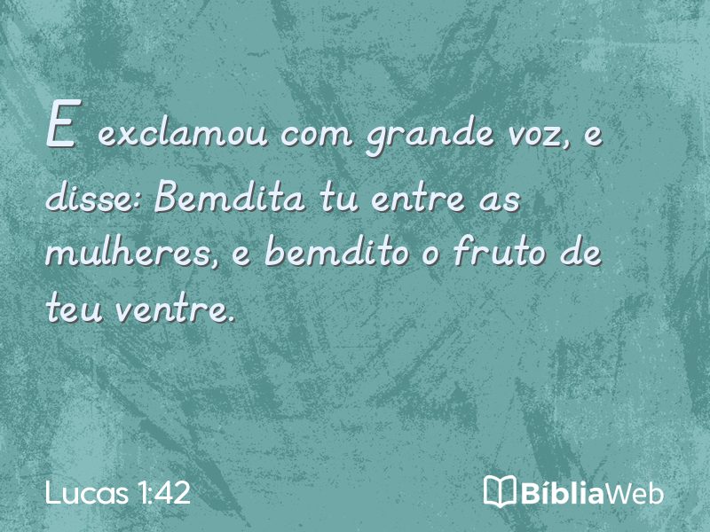 Lucas 1:42 em imagem para compartilhar
