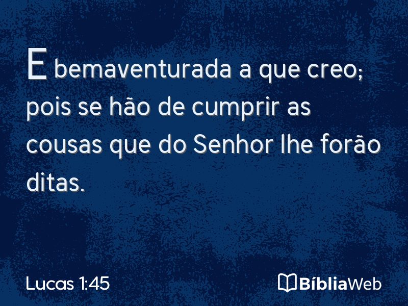 Lucas 1:45 em imagem para compartilhar