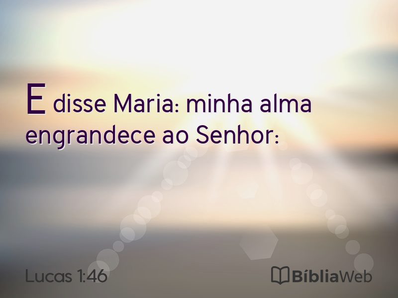 Lucas 1:46 em imagem para compartilhar