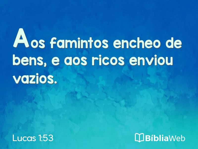 Lucas 1:53 em imagem para compartilhar