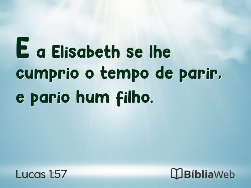 Lucas 1:57 em imagem para compartilhar