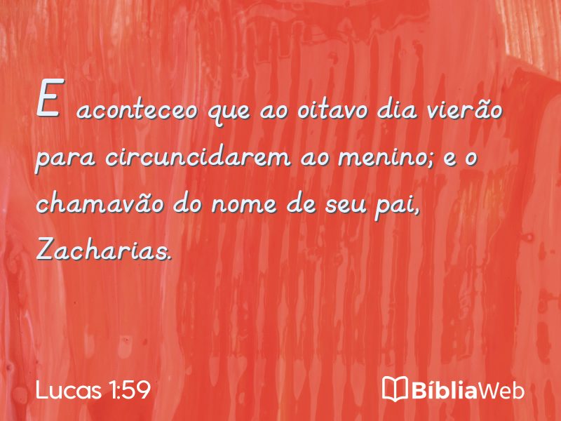 Lucas 1:59 em imagem para compartilhar