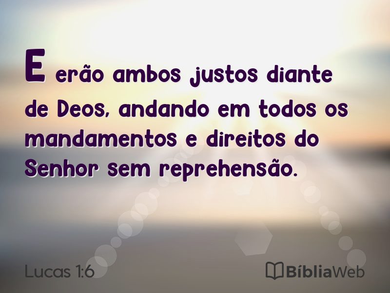Lucas 1:6 em imagem para compartilhar
