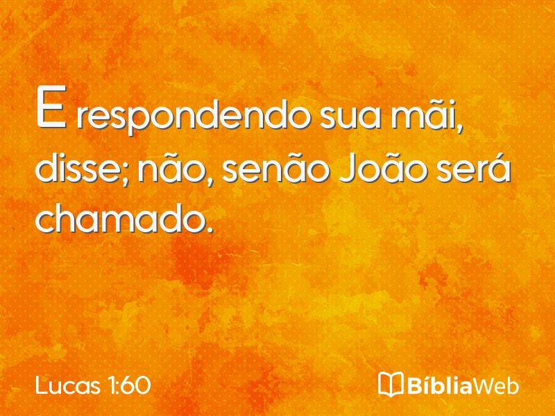 Lucas 1:60 em imagem para compartilhar