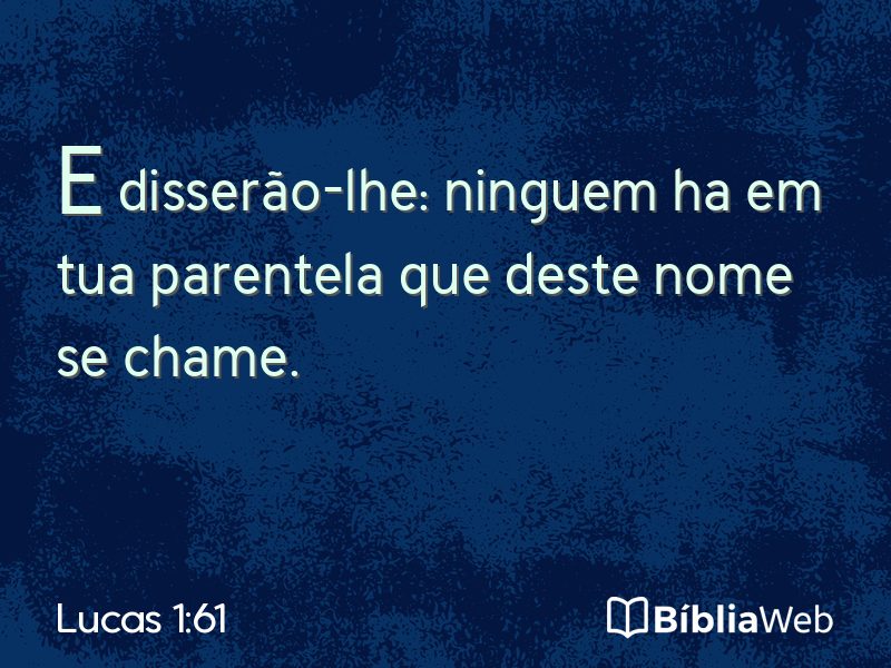 Lucas 1:61 em imagem para compartilhar