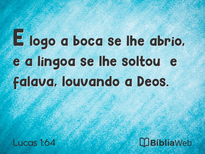 Lucas 1:64 em imagem para compartilhar