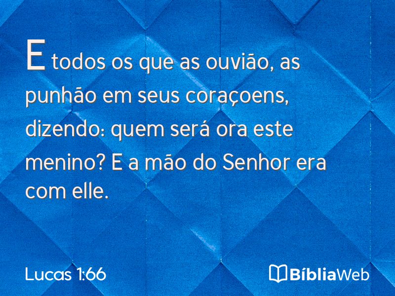 Lucas 1:66 em imagem para compartilhar