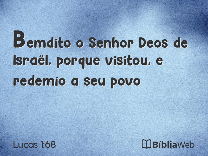 Lucas 1:68 em imagem para compartilhar