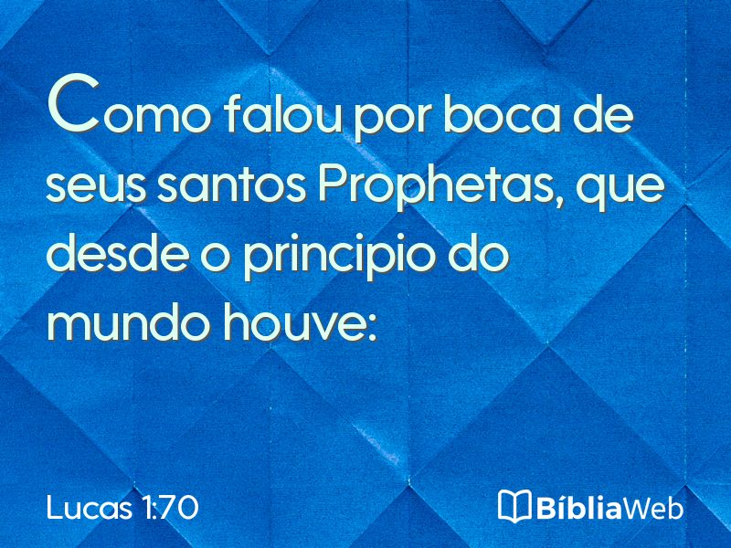 Lucas 1:70 em imagem para compartilhar