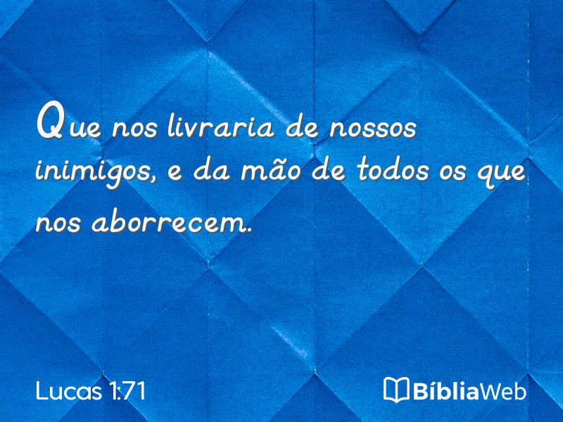 Lucas 1:71 em imagem para compartilhar