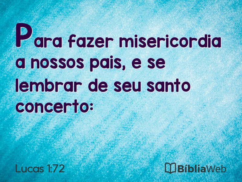 Lucas 1:72 em imagem para compartilhar