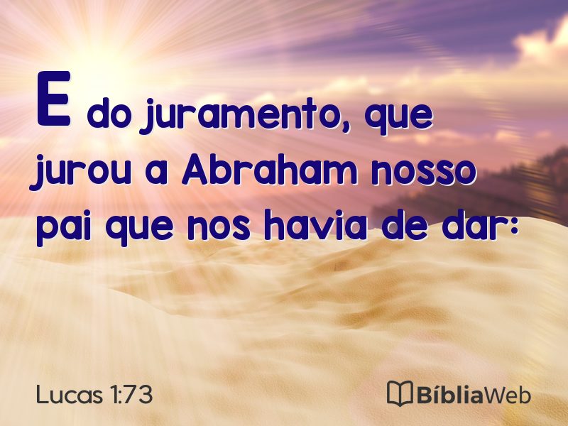 Lucas 1:73 em imagem para compartilhar