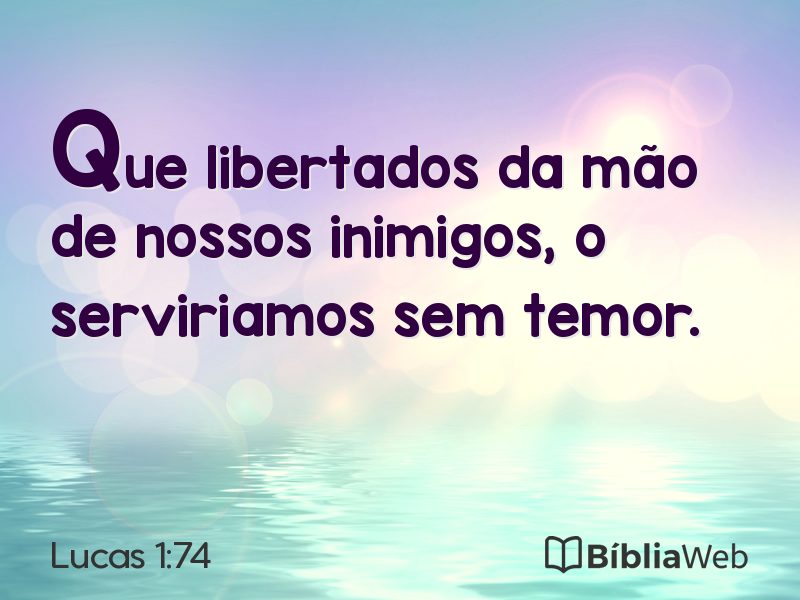 Lucas 1:74 em imagem para compartilhar