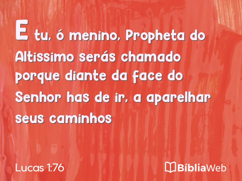 Lucas 1:76 em imagem para compartilhar