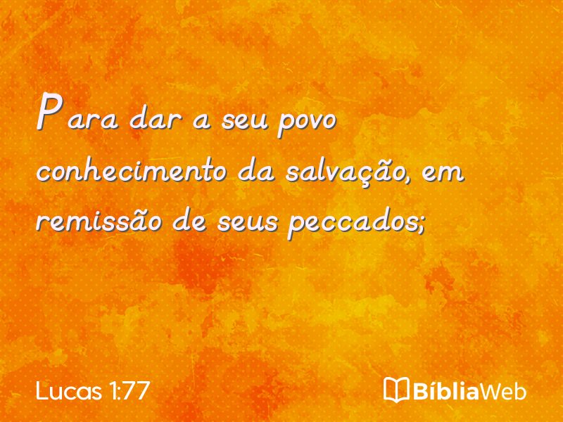 Lucas 1:77 em imagem para compartilhar