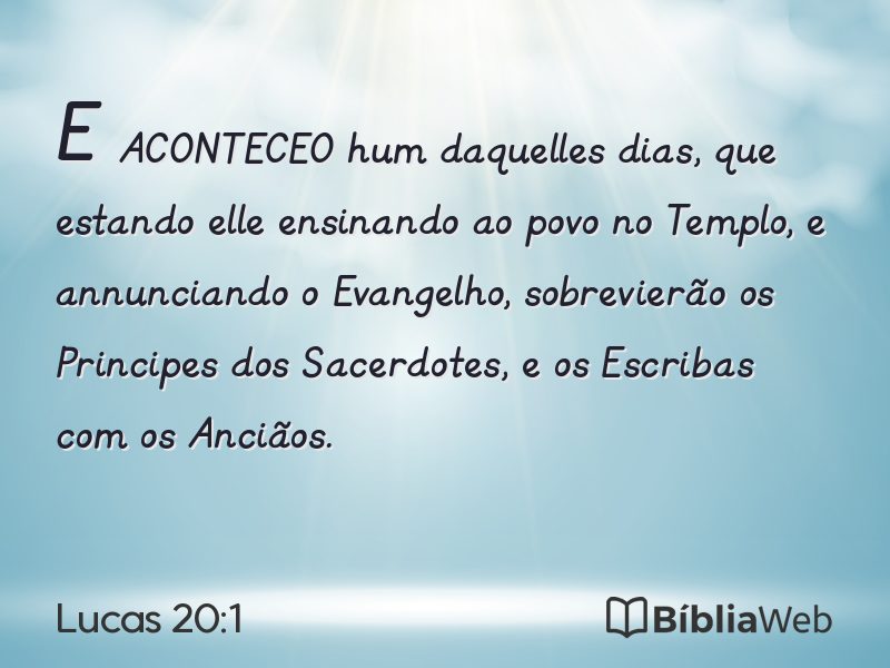 Lucas 20:1 em imagem para compartilhar