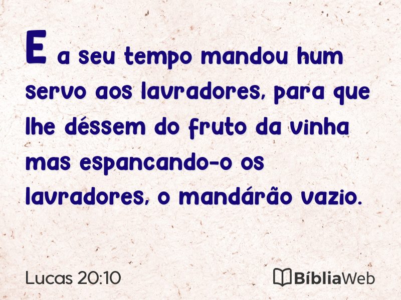 Lucas 20:10 em imagem para compartilhar