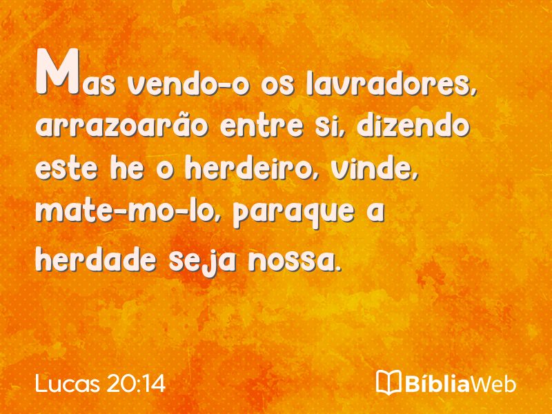 Lucas 20:14 em imagem para compartilhar