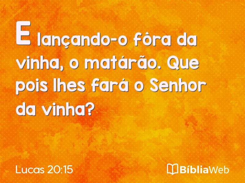 Lucas 20:15 em imagem para compartilhar