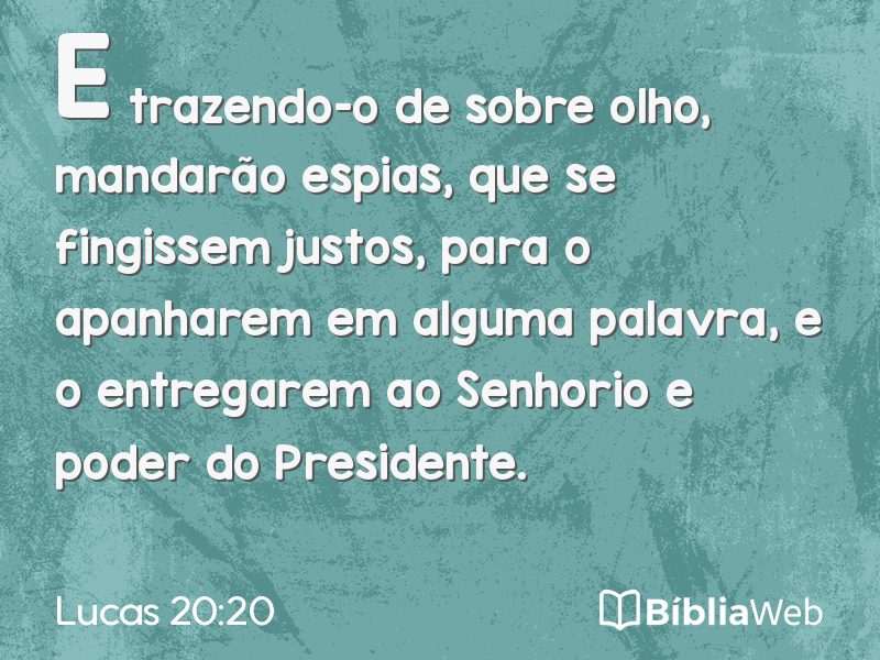 Lucas 20:20 em imagem para compartilhar