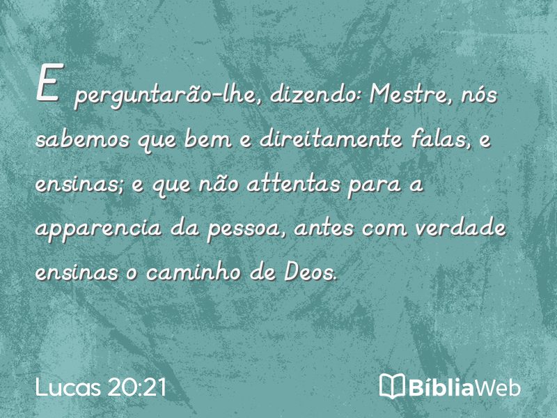 Lucas 20:21 em imagem para compartilhar