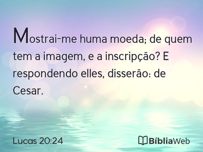 Lucas 20:24 em imagem para compartilhar