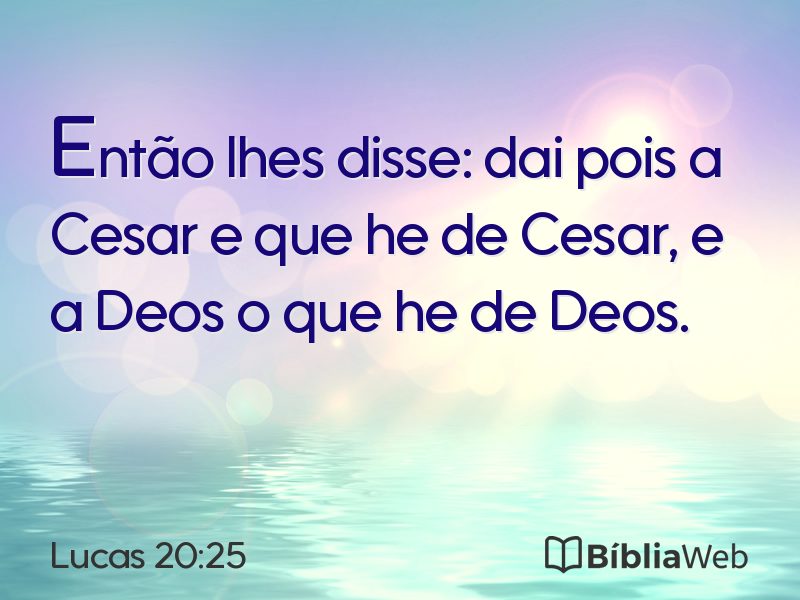 Lucas 20:25 em imagem para compartilhar