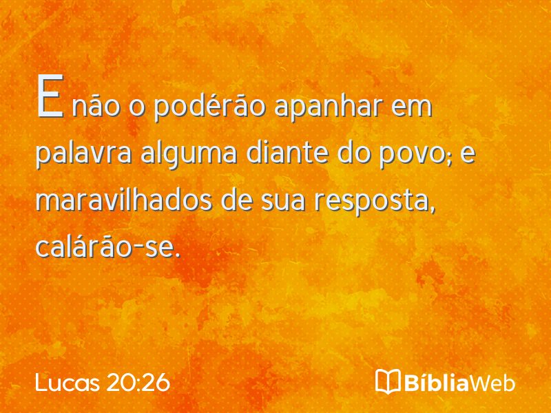Lucas 20:26 em imagem para compartilhar