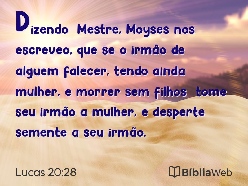 Lucas 20:28 em imagem para compartilhar