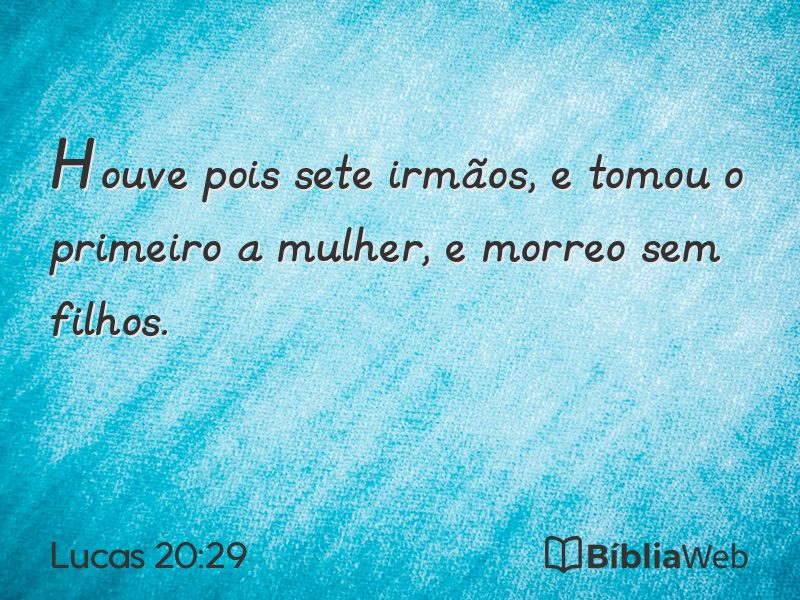 Lucas 20:29 em imagem para compartilhar