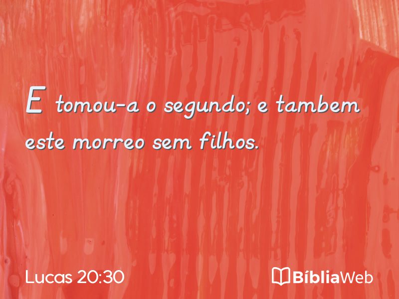 Lucas 20:30 em imagem para compartilhar