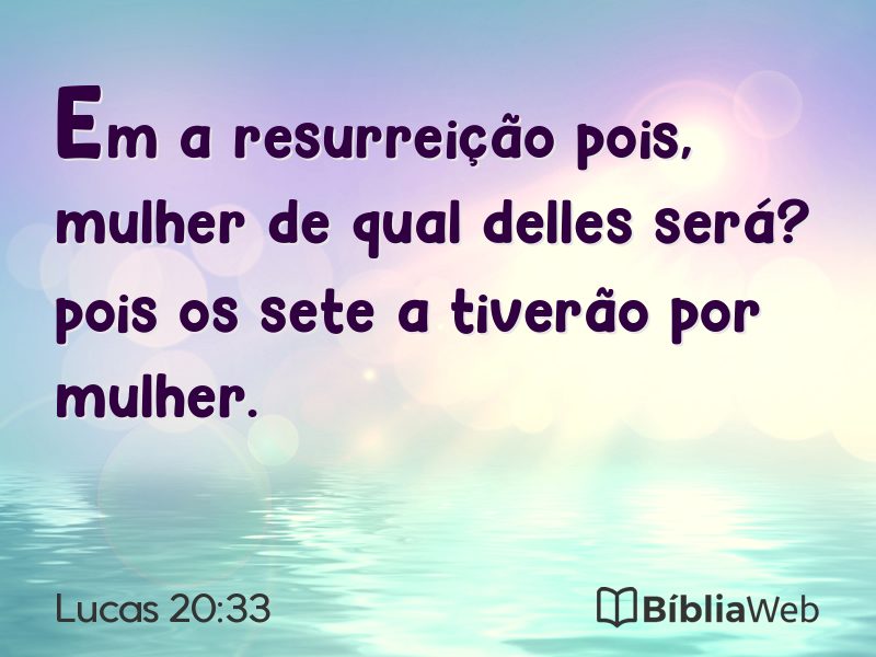 Lucas 20:33 em imagem para compartilhar