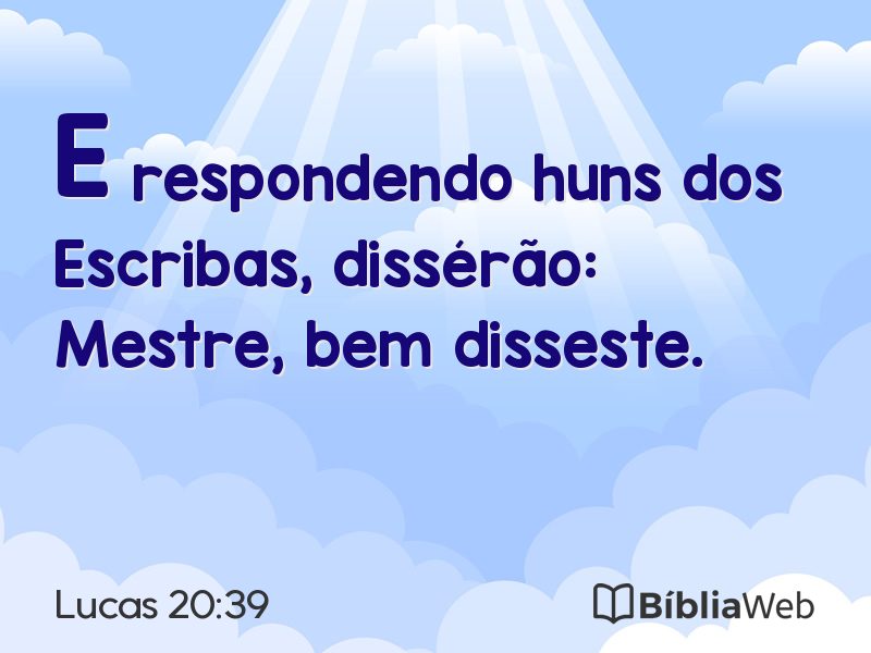 Lucas 20:39 em imagem para compartilhar