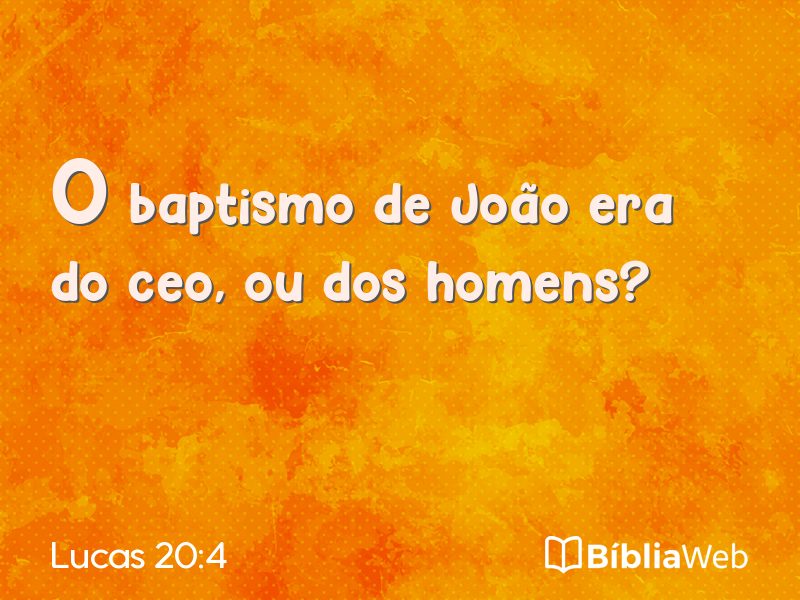 Lucas 20:4 em imagem para compartilhar
