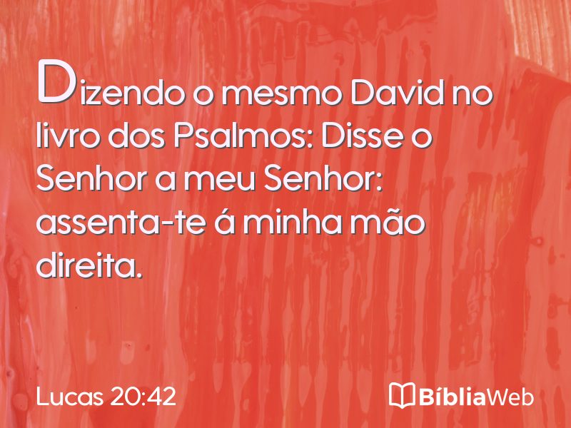 Lucas 20:42 em imagem para compartilhar