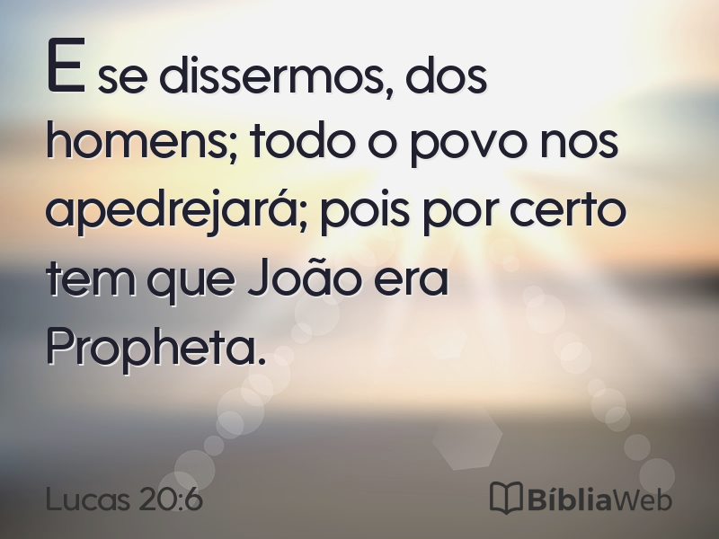 Lucas 20:6 em imagem para compartilhar