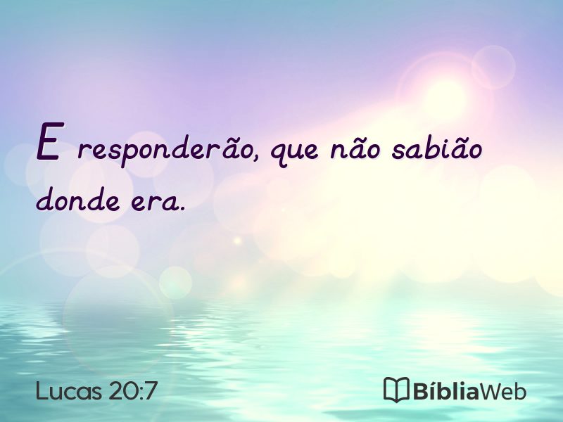 Lucas 20:7 em imagem para compartilhar