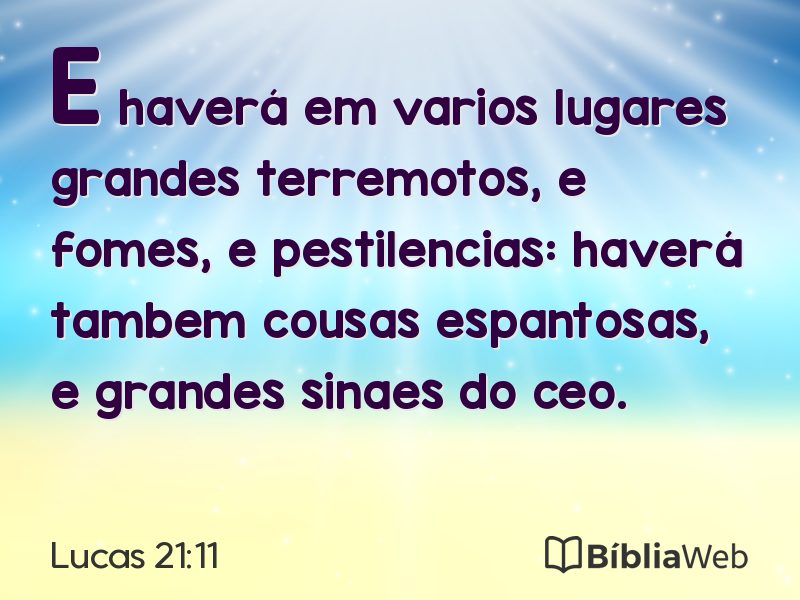 Lucas 21:11 em imagem para compartilhar
