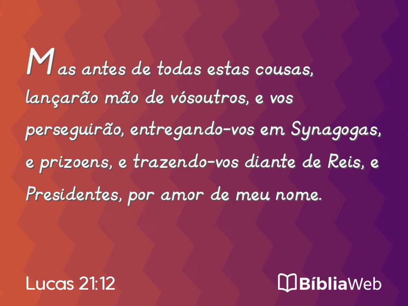 Lucas 21:12 em imagem para compartilhar