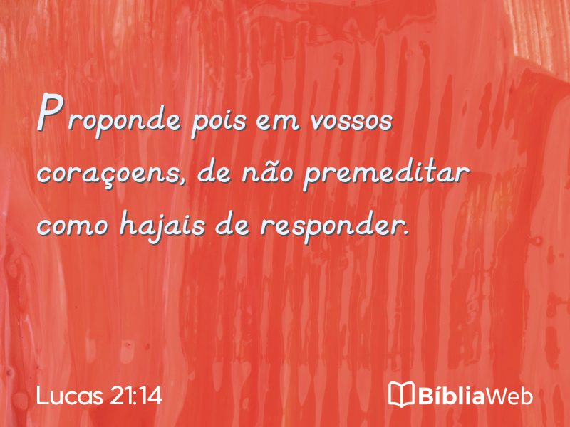 Lucas 21:14 em imagem para compartilhar