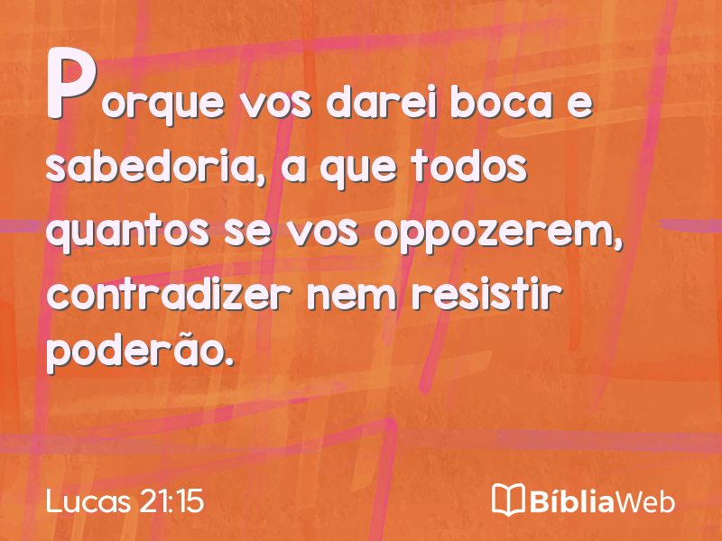 Lucas 21:15 em imagem para compartilhar