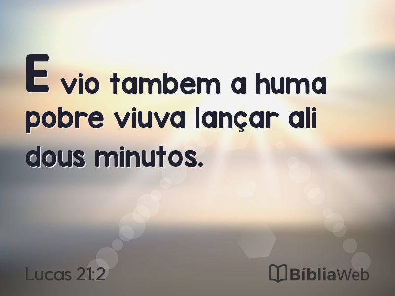Lucas 21:2 em imagem para compartilhar