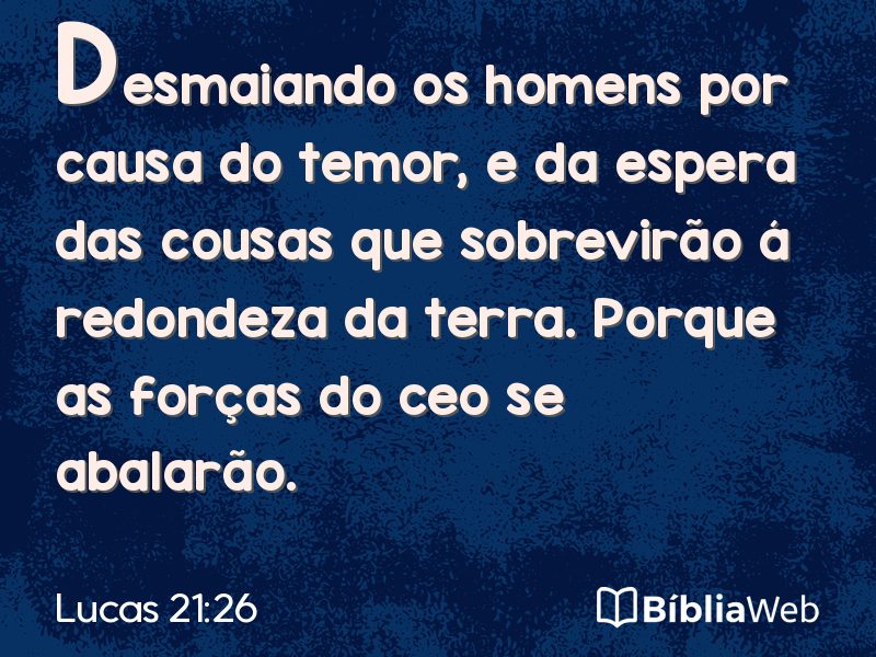 Lucas 21:26 em imagem para compartilhar