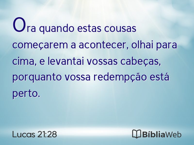Lucas 21:28 em imagem para compartilhar