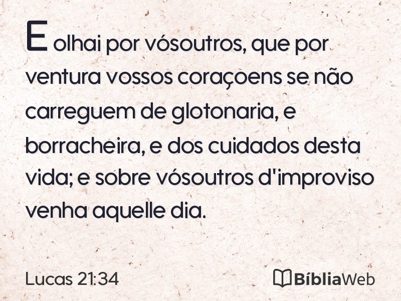 Lucas 21:34 em imagem para compartilhar